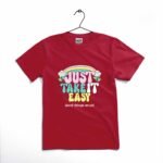 just take it easy printed t shirt | cotton jersey | casual wear | comfortable & stylish | 12 18 months/black