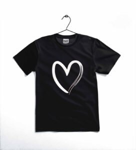 heart printed kids t shirt – soft cotton casual tee for toddlers & kids ~ 12 18 months