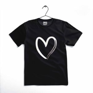 heart printed kids t shirt – soft cotton casual tee for toddlers & kids ~ 12 18 months