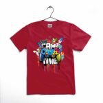 game time printed kids t shirt stylish casual comfortable daily wear for boys and girls 12 to 18