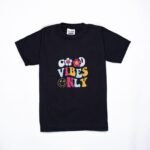 good vibes only printed kids t shirt
