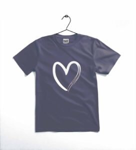 heart printed kids t shirt – soft cotton casual tee for toddlers & kids ~ 12 18 months